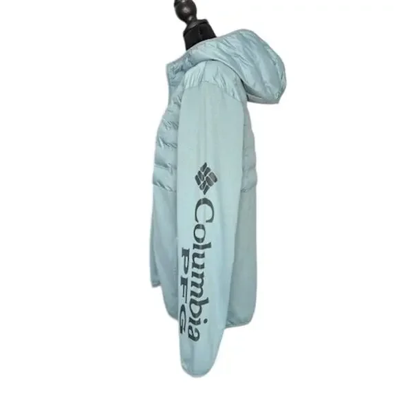 Columbia Women’s Deep Waves Hybrid Hooded Jacket – Aqua Blue – Size Medium – NWT - Picture 4 of 7